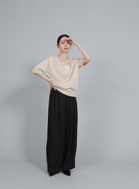 【Et】Mannish Vest and Tuck Pants Set