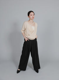 【Et】Mannish Vest and Tuck Pants Set
