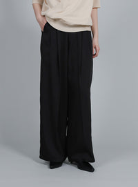 【Et】Mannish Vest and Tuck Pants Set