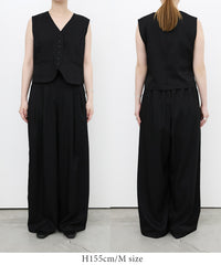 【Et】Mannish Vest and Tuck Pants Set