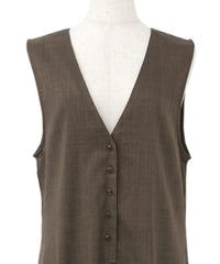 【Et】Button-Up Salopette