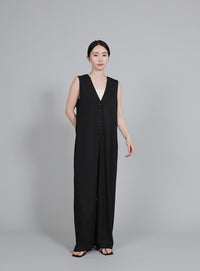 【Et】Button-Up Salopette