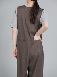【Et】Button-Up Salopette