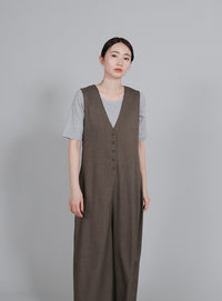 【Et】Button-Up Salopette