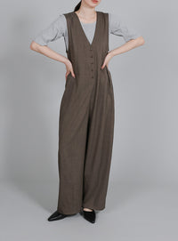 【Et】Button-Up Salopette