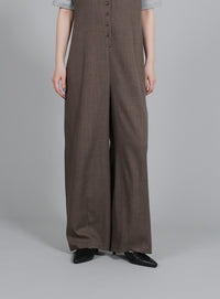【Et】Button-Up Salopette