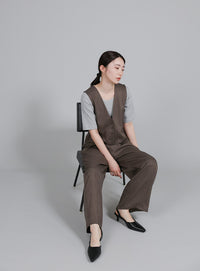 【Et】Button-Up Salopette