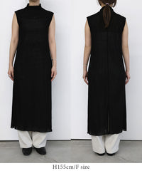 【Et】2Way Sheer Net Mock Neck Onepiece