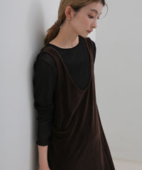 Uネックベロアロングワンピース – SELECT MOCA