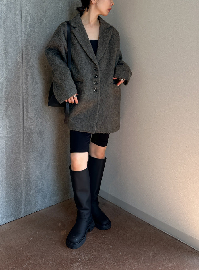 シャギールーズジャケットコート【by SON】