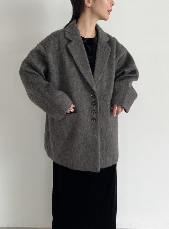 シャギールーズジャケットコート【by SON】 – SELECT MOCA