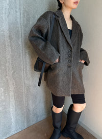 シャギールーズジャケットコート【by SON】