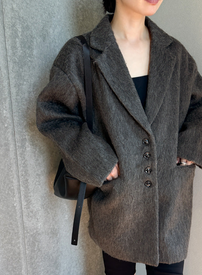 シャギールーズジャケットコート【by SON】 – SELECT MOCA