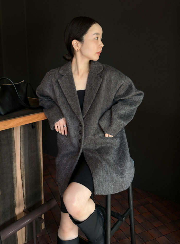 シャギールーズジャケットコート【by SON】 – SELECT MOCA