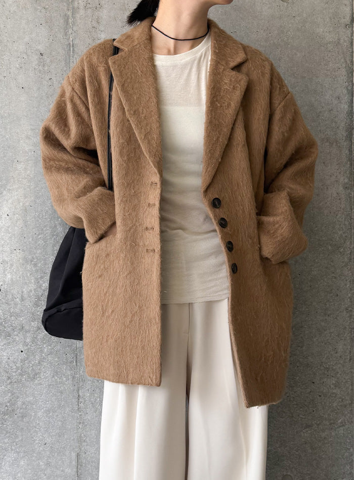 りなカリ　SELECT MOCA シャギールーズジャケットコート シャギールーズジャケットコート【by SON】 – SELECT MOCA