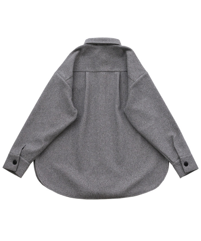フェイクウールシャツジャケット