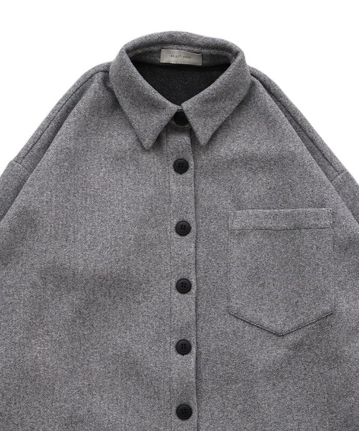 フェイクウールシャツジャケット