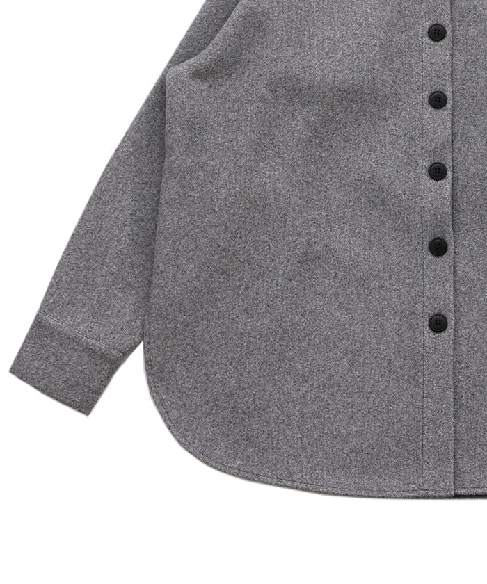 フェイクウールシャツジャケット