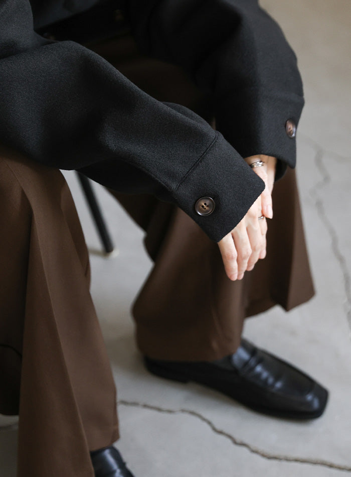 フェイクウールシャツジャケット