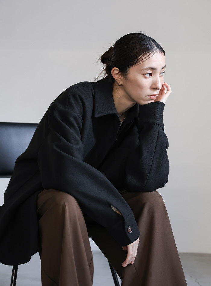 フェイクウールシャツジャケット