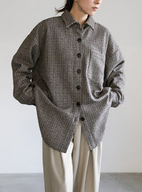 フェイクウールシャツジャケット