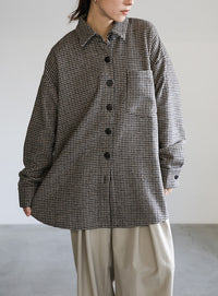 フェイクウールシャツジャケット