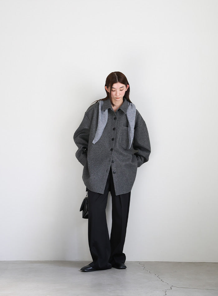 フェイクウールシャツジャケット – SELECT MOCA