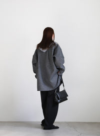 フェイクウールシャツジャケット