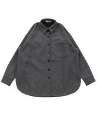 フェイクウールシャツジャケット