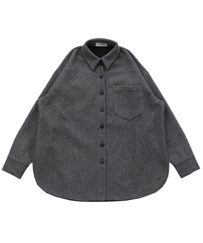 フェイクウールシャツジャケット