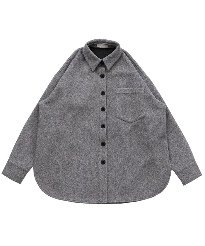 フェイクウールシャツジャケット