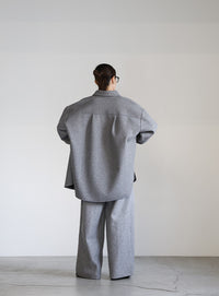 フェイクウールシャツジャケット