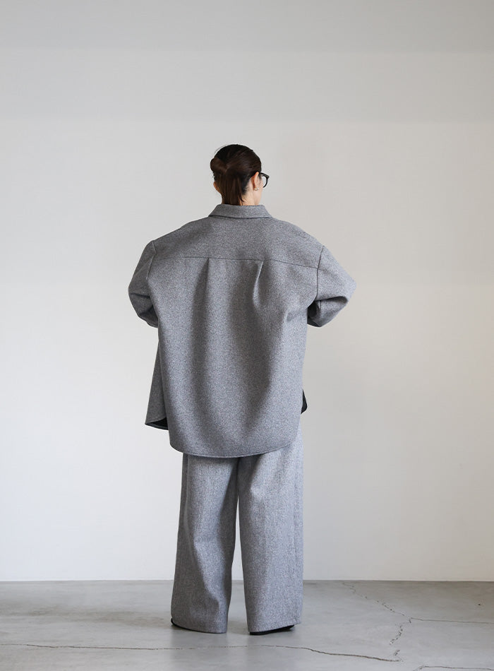 フェイクウールシャツジャケット