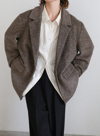 メランジオーバーサイズテーラードジャケット