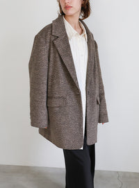 メランジオーバーサイズテーラードジャケット