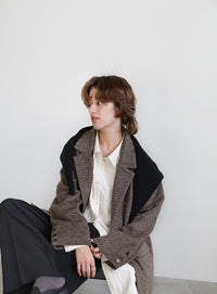 メランジオーバーサイズテーラードジャケット