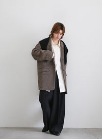 メランジオーバーサイズテーラードジャケット