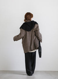 メランジオーバーサイズテーラードジャケット