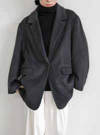 メランジオーバーサイズテーラードジャケット
