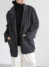 メランジオーバーサイズテーラードジャケット