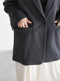 メランジオーバーサイズテーラードジャケット