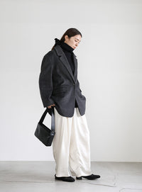 メランジオーバーサイズテーラードジャケット