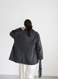 メランジオーバーサイズテーラードジャケット