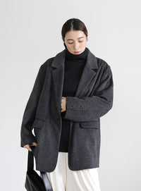 メランジオーバーサイズテーラードジャケット