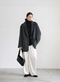 メランジオーバーサイズテーラードジャケット