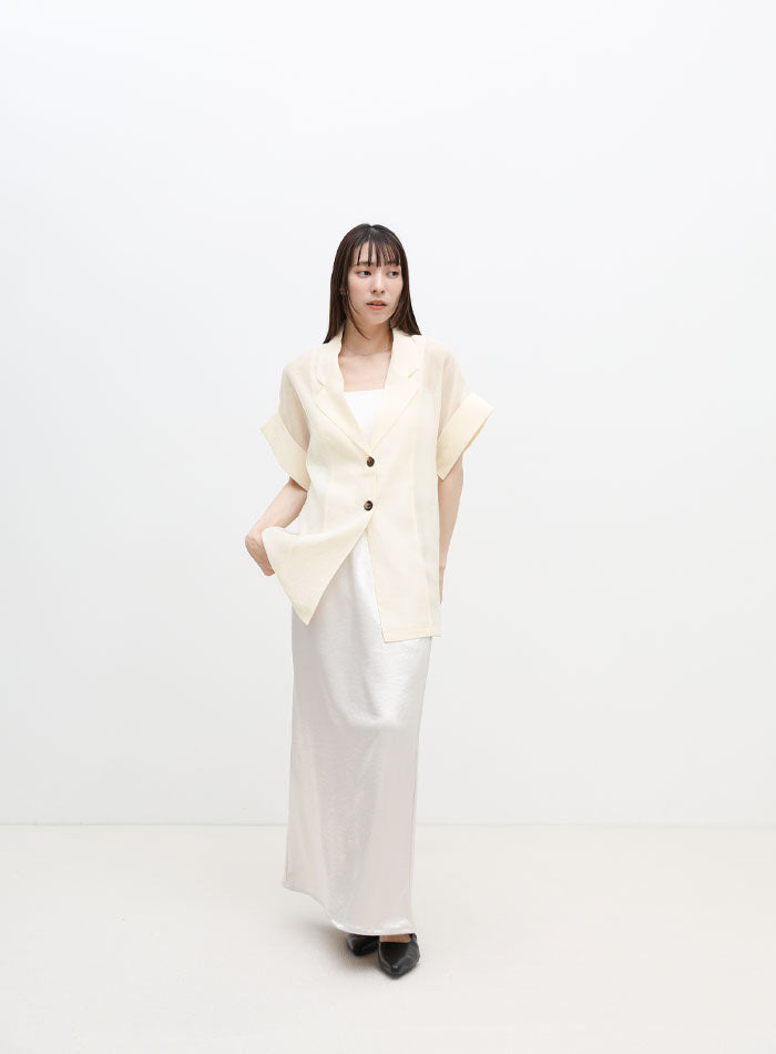 ハーフスリーブシアーテーラードジャケット – SELECT MOCA