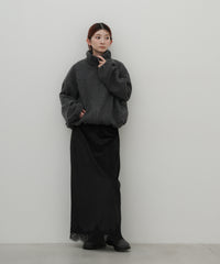 メランジフリーススタンドブルゾン