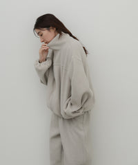 メランジフリーススタンドブルゾン