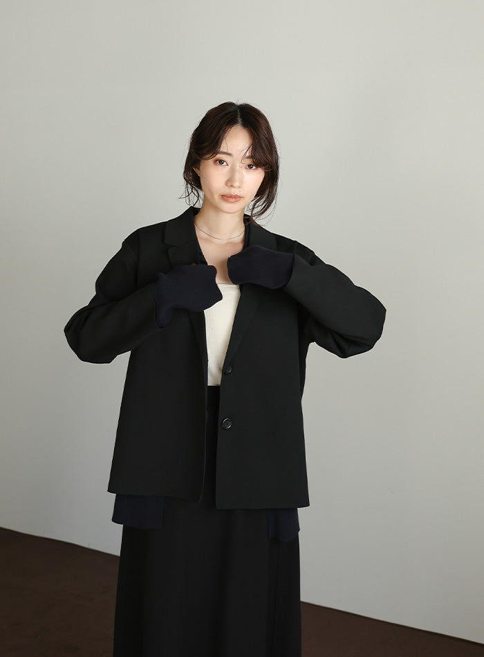 【Et】Spandex Knit Jacket