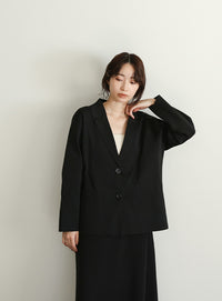 【Et】Spandex Knit Jacket